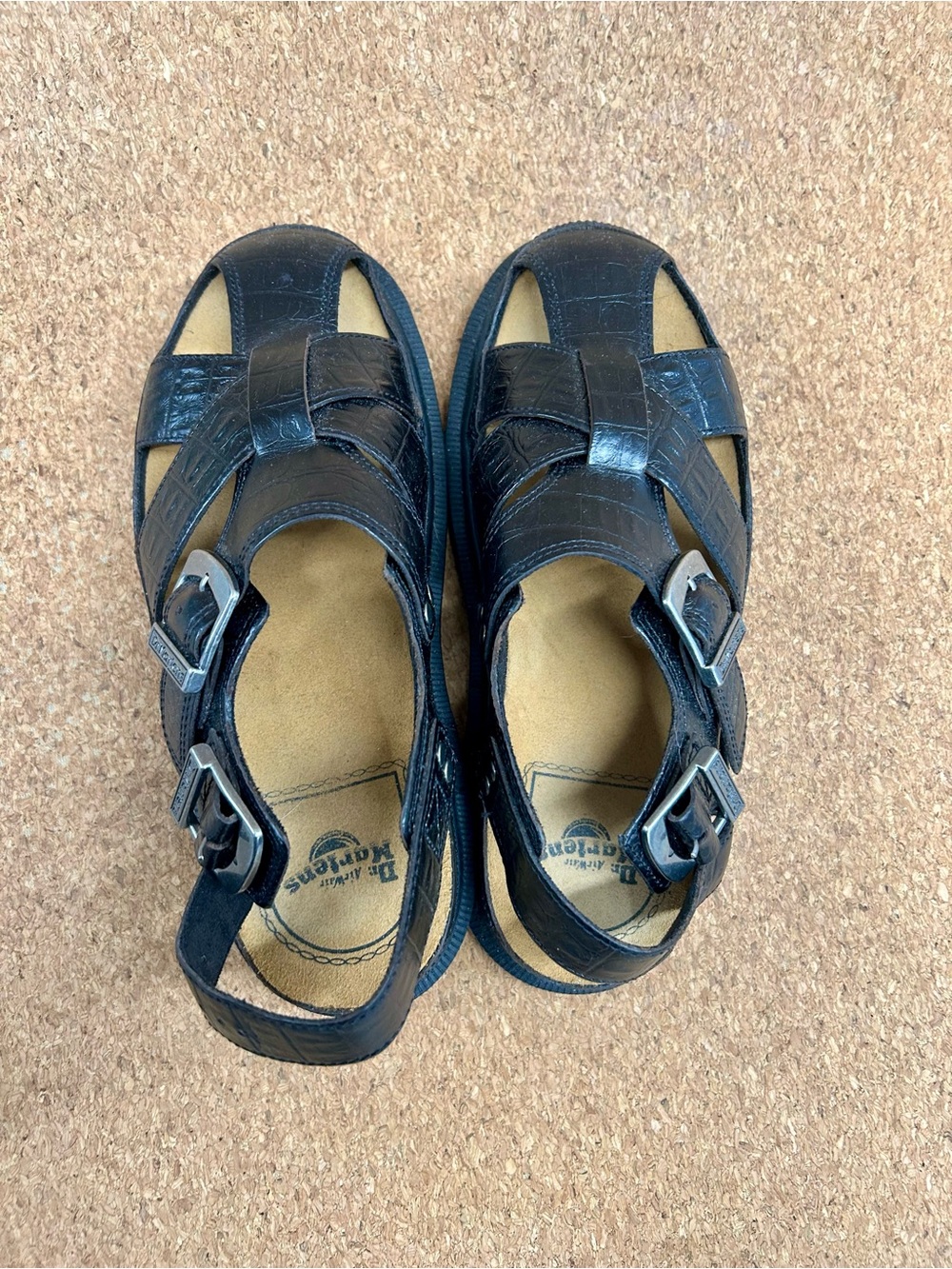 Dr. Martens Black Textured Archive Sandals - Picture 2 of 5